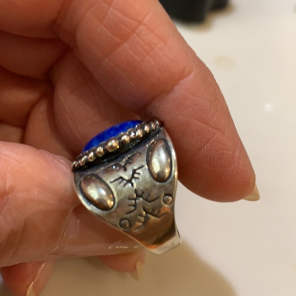 Sterling Lapis Ring - Picture 5 of 5